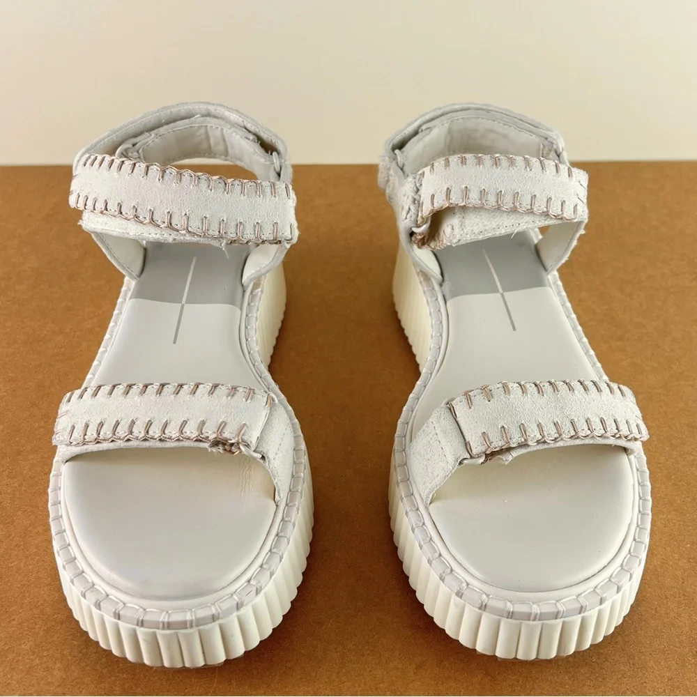 NEW DOLCE VITA IVORY PLATFORM SANDALS - Picture 9 of 13